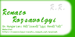 renato rozsavolgyi business card